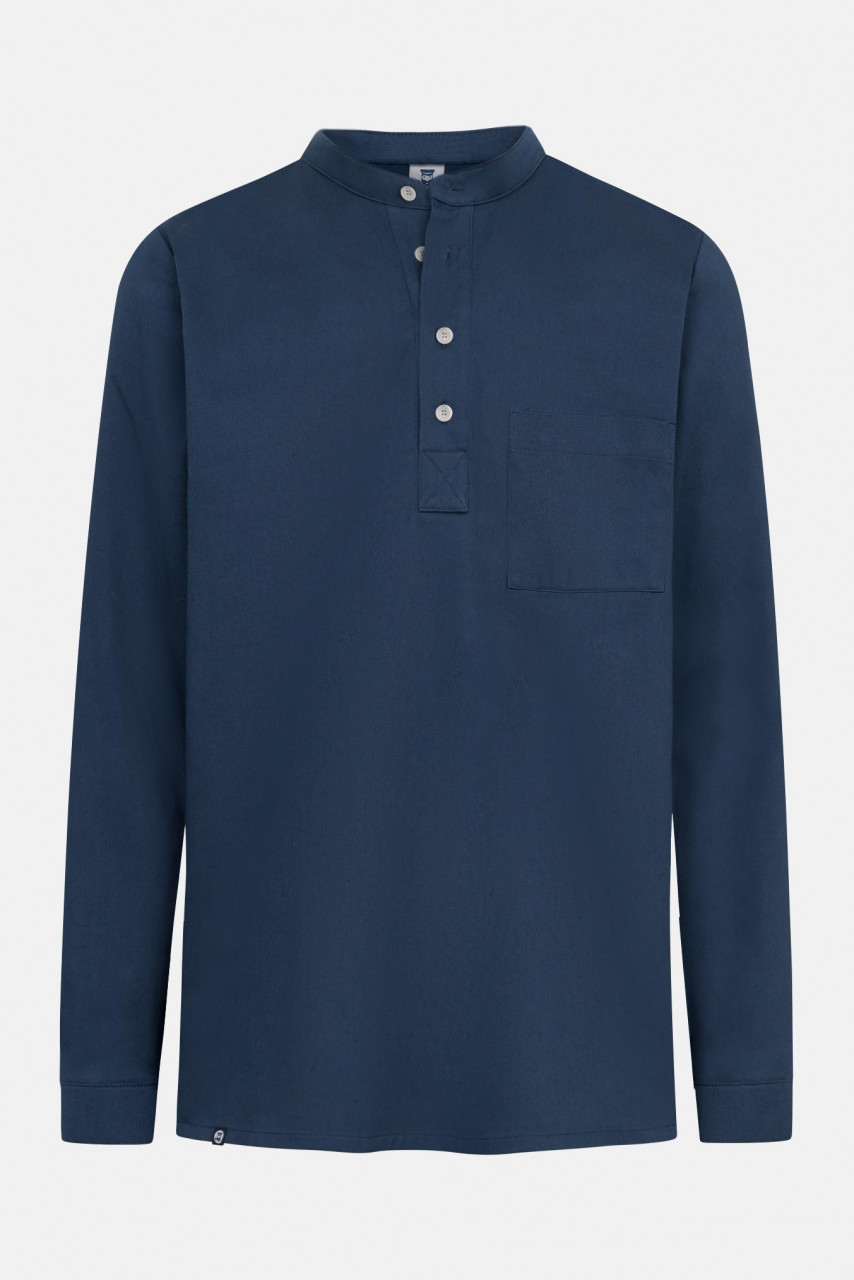 Hanseheld Fischerhemd Blau Uni