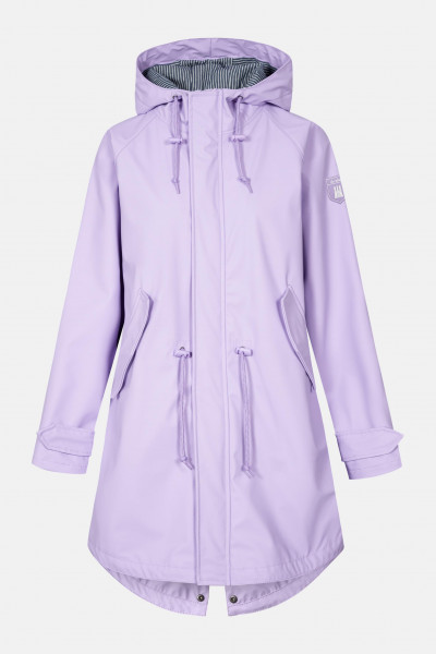 Derbe Traveby Friese Fisher Purple Rose Lila Flieder Damen Regenmantel Nachhaltig