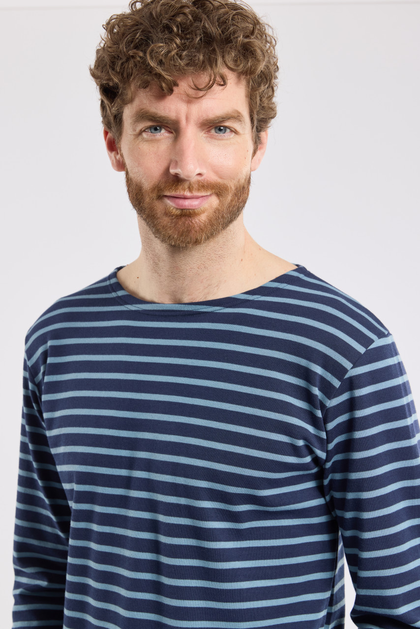 Armor Lux Streifenshirt Dunkelblau Hellblau Gestreift Herren Mariniere