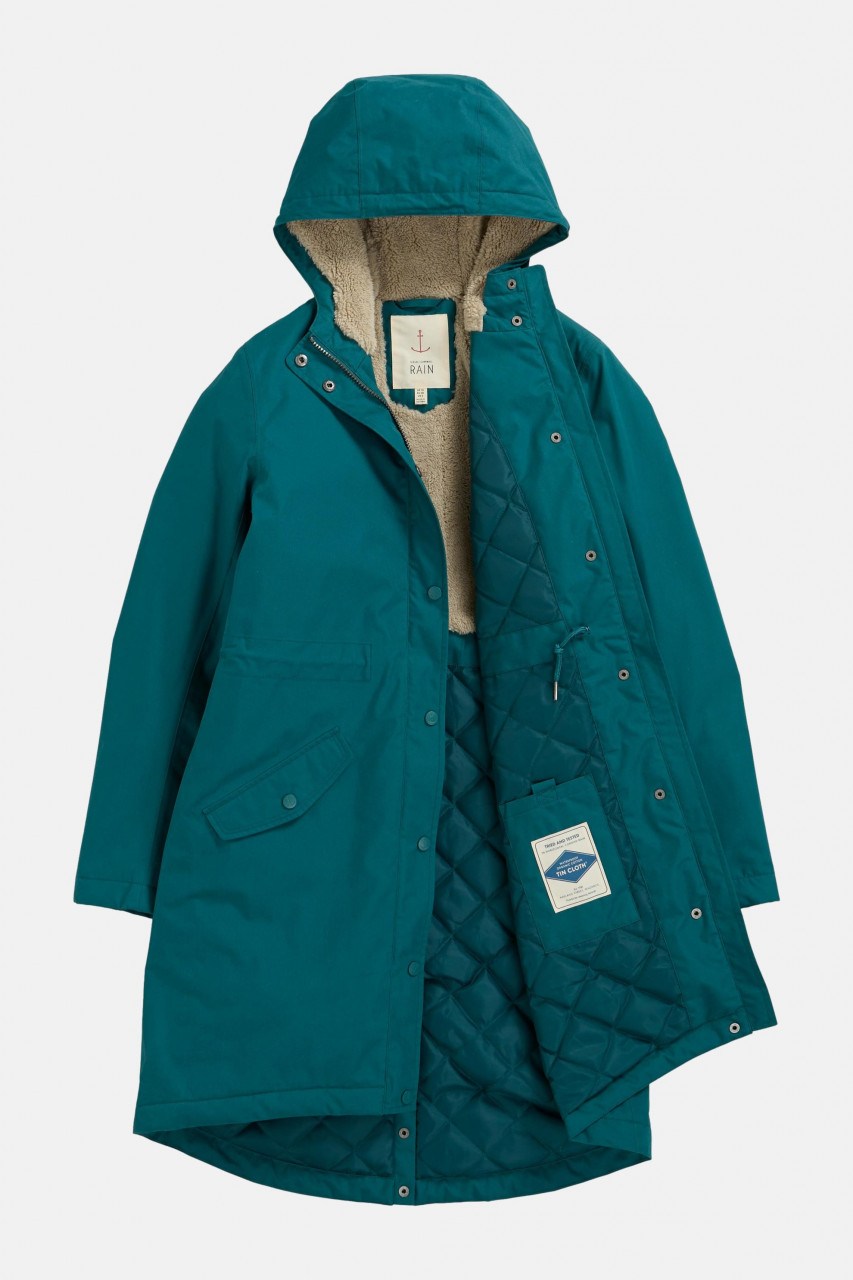Seasalt Cornwall Regenjacke Plant Hunter Damen Blau Petrol Winterjacke