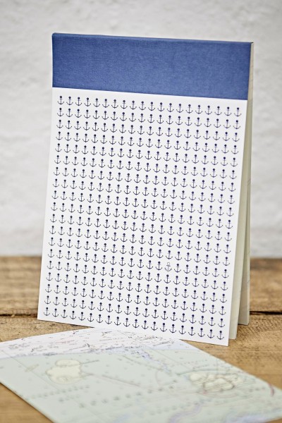 Ahoi Marie Notizblock Ankermuster A5