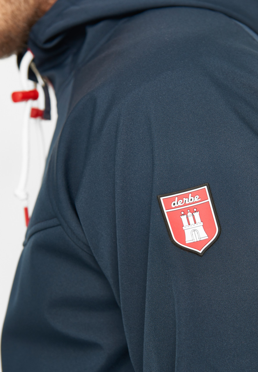 Detailbild von Softshell Jacke Isleby Blau für Herren von derbe