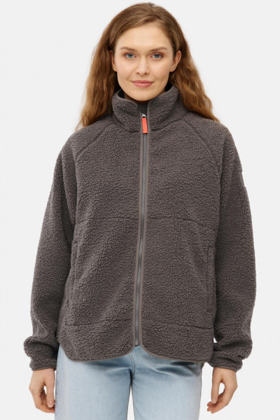 Derbe Fleecejacke Kuschelby Damen Braun Teddy