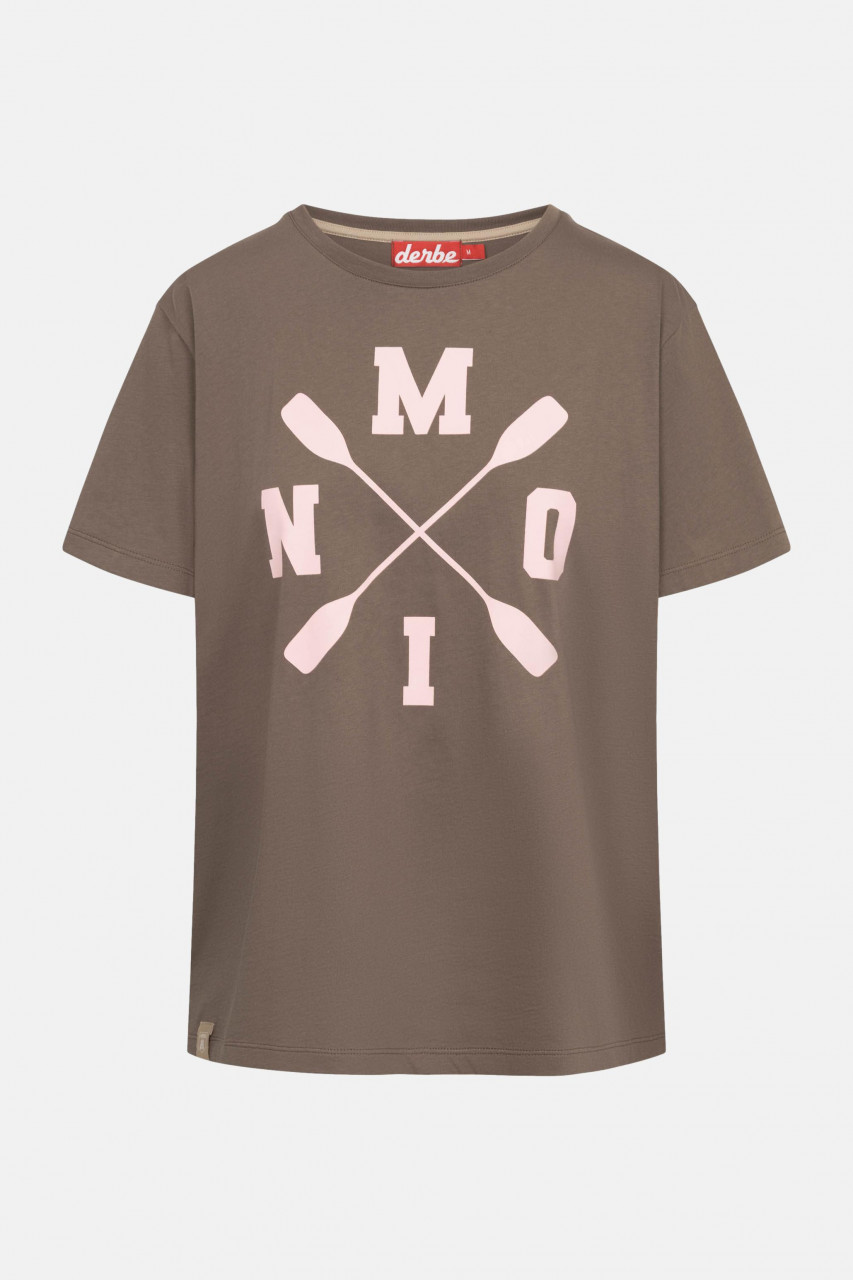 Derbe T-Shirt Moin X Damen Braun Rosa GOTS Organic