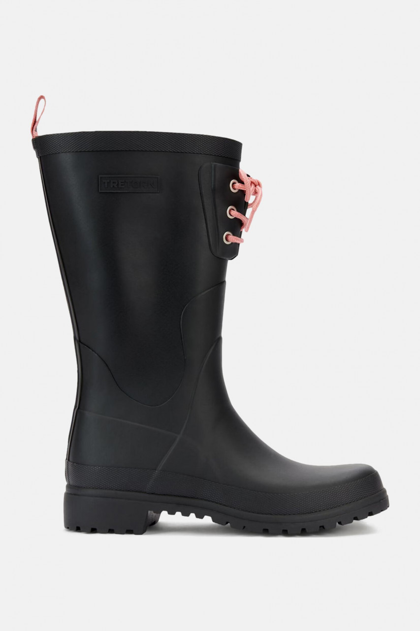 Tretorn Gummistiefel Skanor Schwarz Rosa Halbhoch