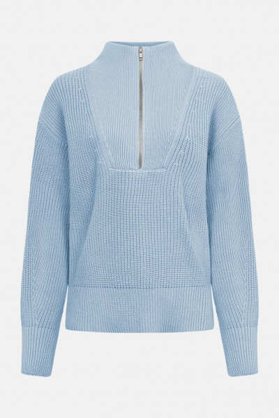 MELA Troyer KIMAYA Damen Hellblau Pullover Baumwolle GOTS Organic