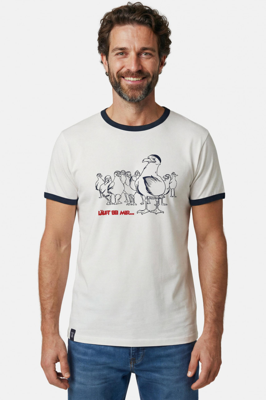 Derbe T-Shirt Gull Club Herren Weiß GOTS Organic