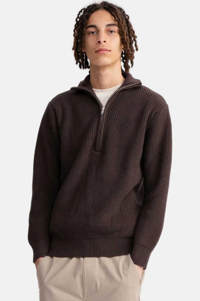 MELA Rippstrick Troyer UDAI Herren Pullover Braun Baumwolle Nachhaltig