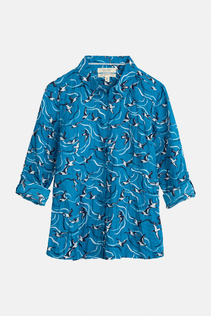 Seasalt Cornwall Bluse Larissa Damen Blau Vögel
