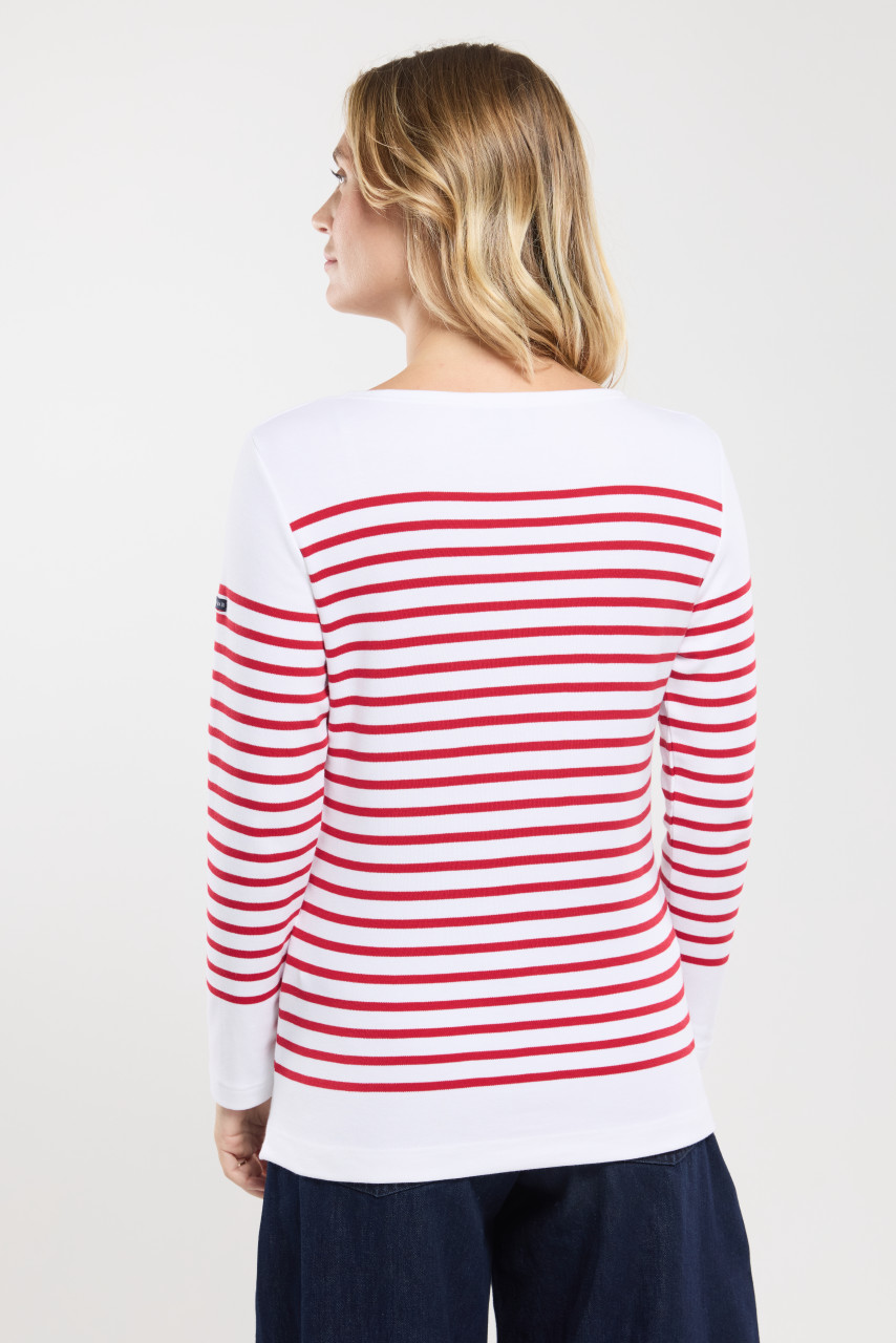 Damen Matrosenshirt Amiral Armor Lux Weiß Rot Streifenshirt