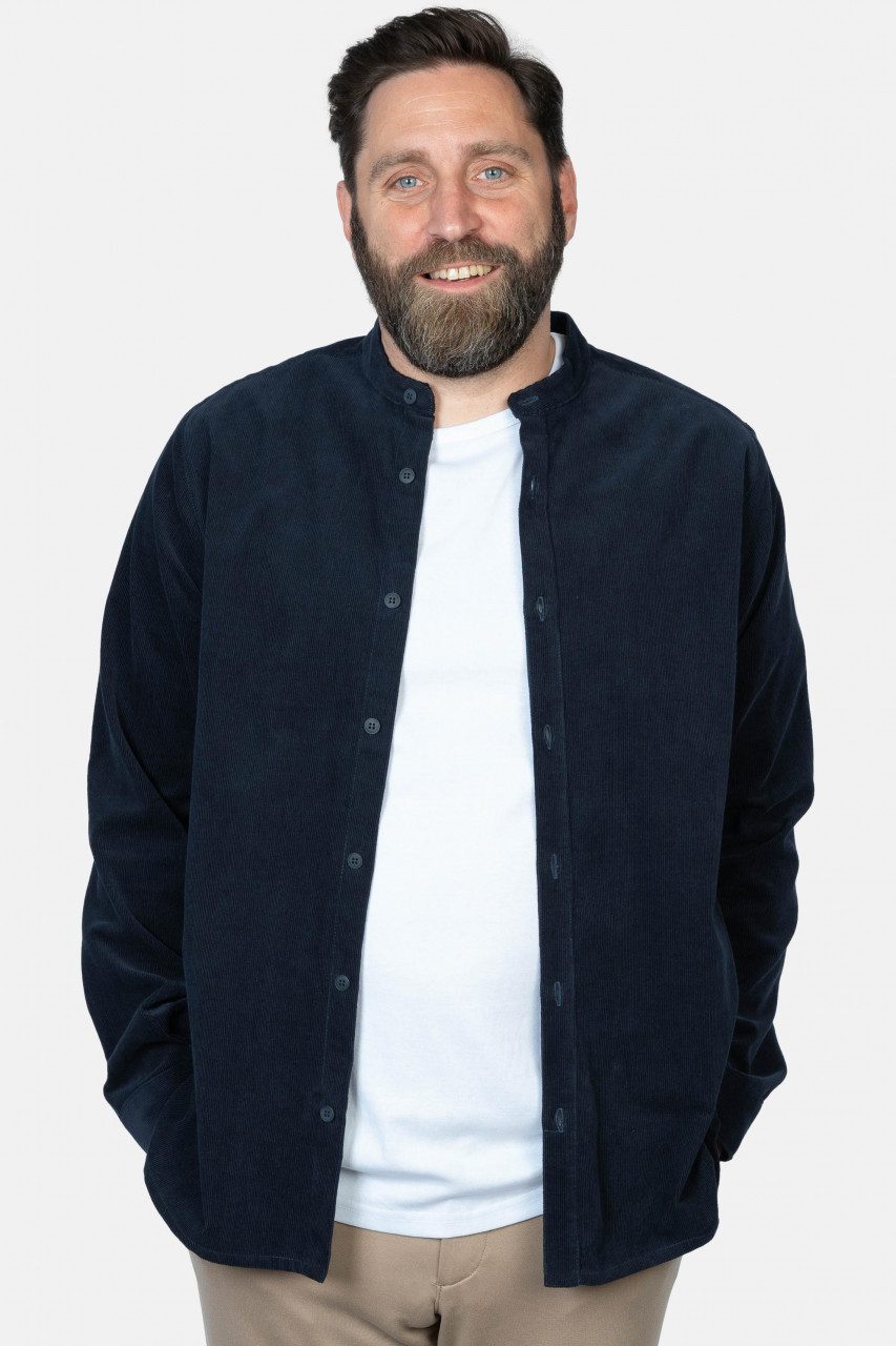Hanseheld Cordhemd Herren Blau