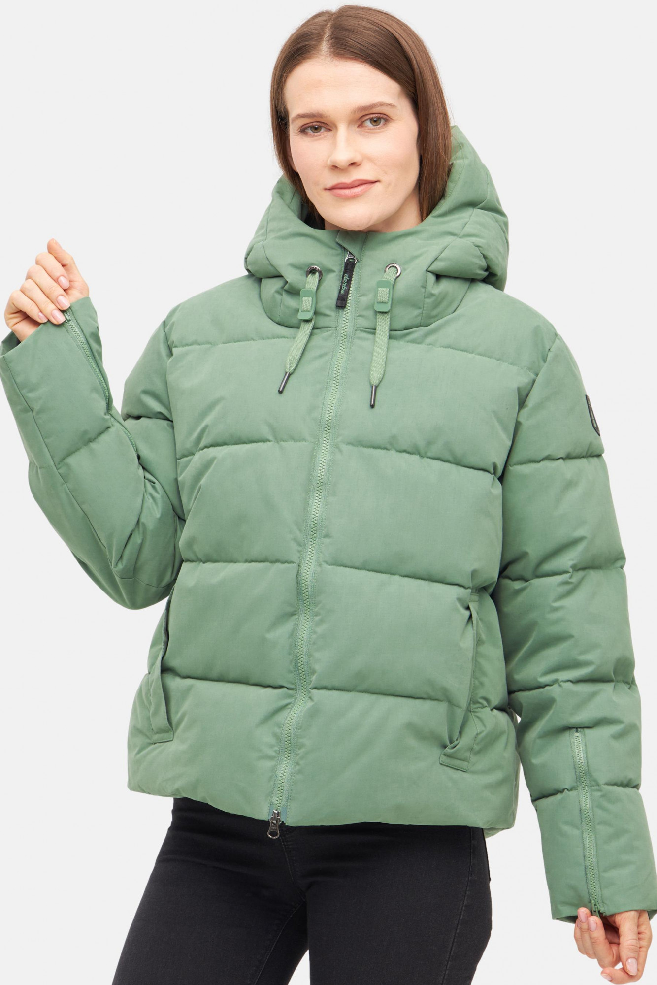 Winterjacke Grün Richholm von derbe - Model-Bild