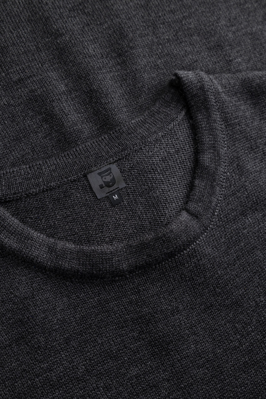 Hanseheld Herren Strickpullover Merino Anthrazit Grau