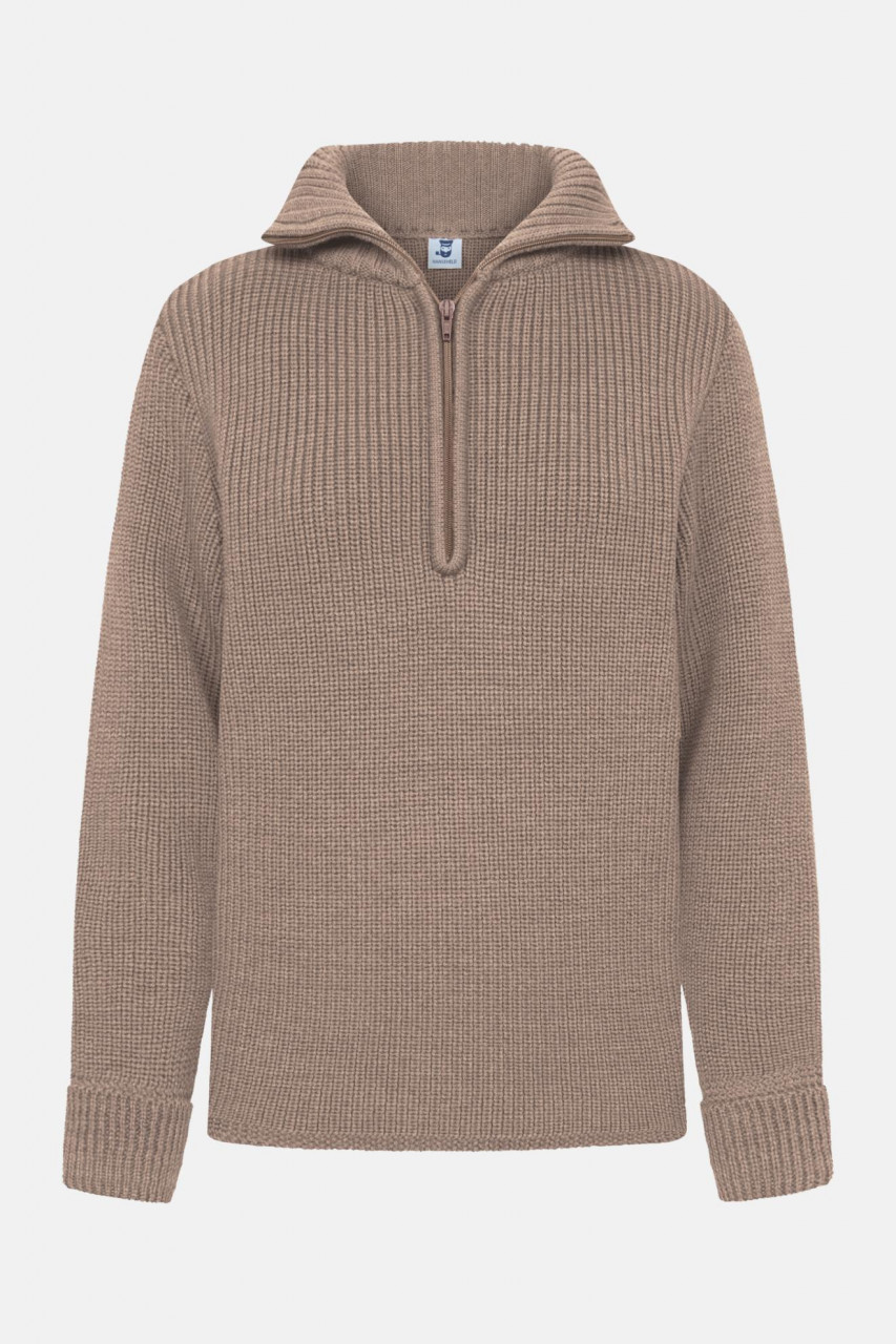 Damen Troyer Merino Sand Beige GOTS