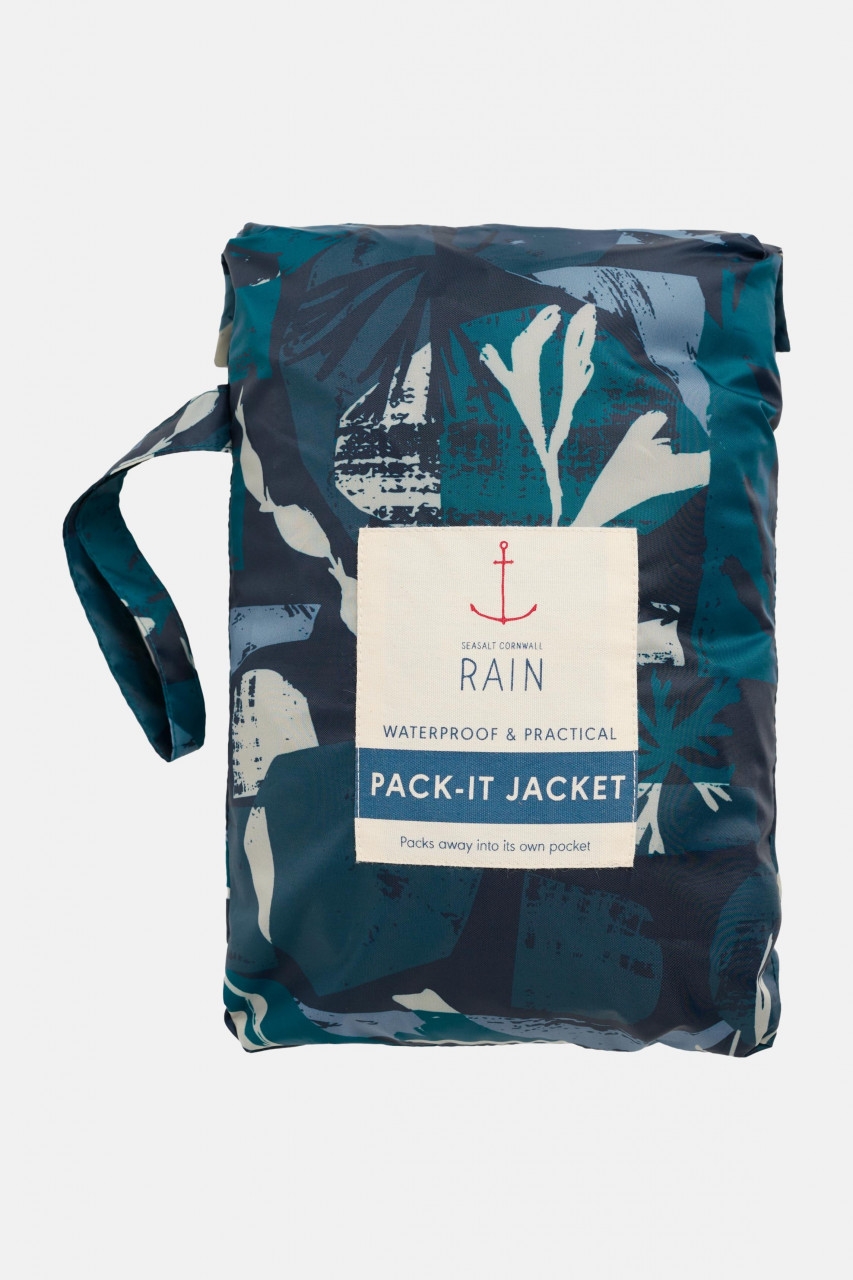 Seasalt Regenjacke Pack Damen Blau Marine Maritim Packbar