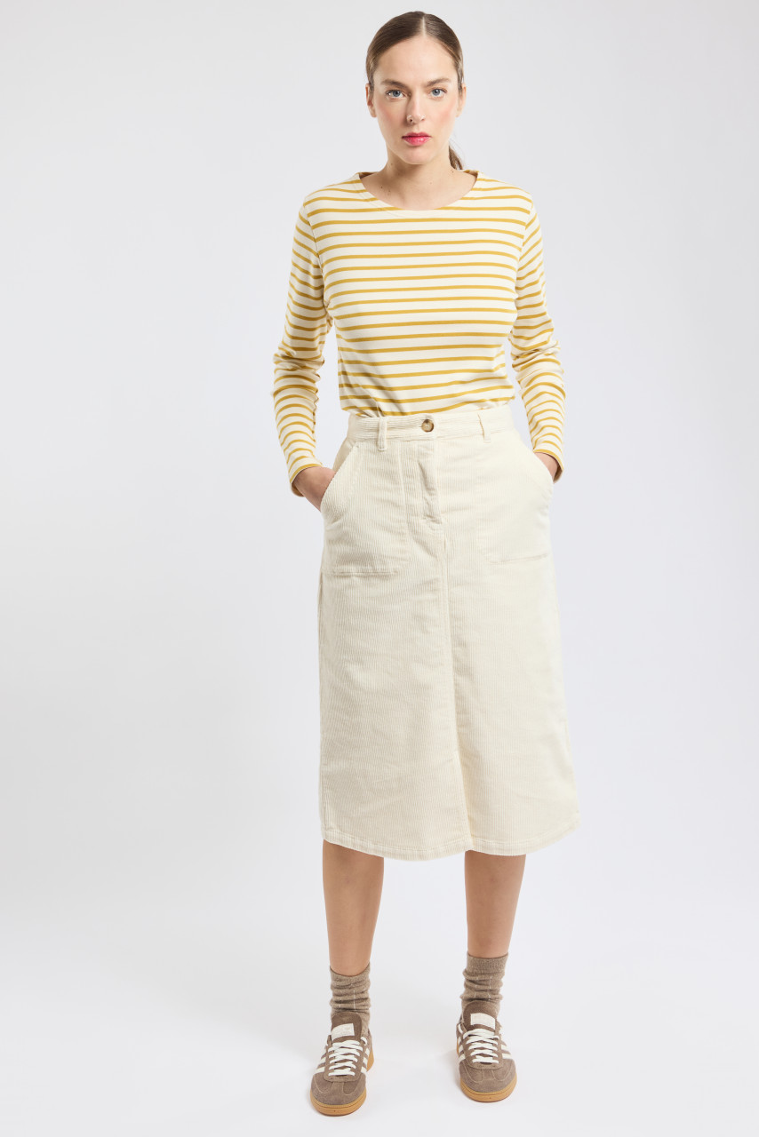 Armor Lux Streifenshirt Lesconil Natur Senf Gelb Gestreift Damen Mariniere