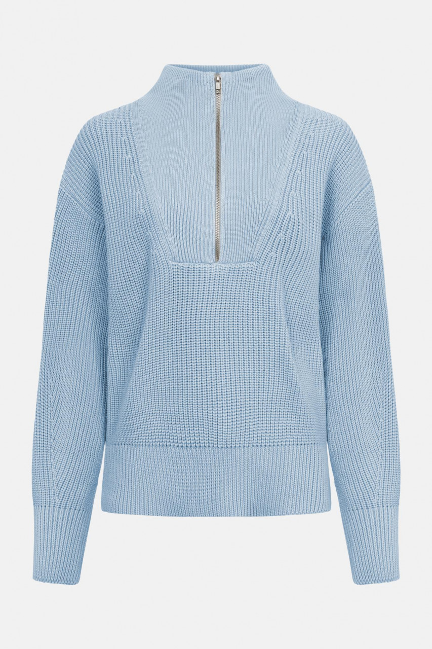 MELA Troyer KIMAYA Damen Hellblau Pullover Baumwolle GOTS Organic