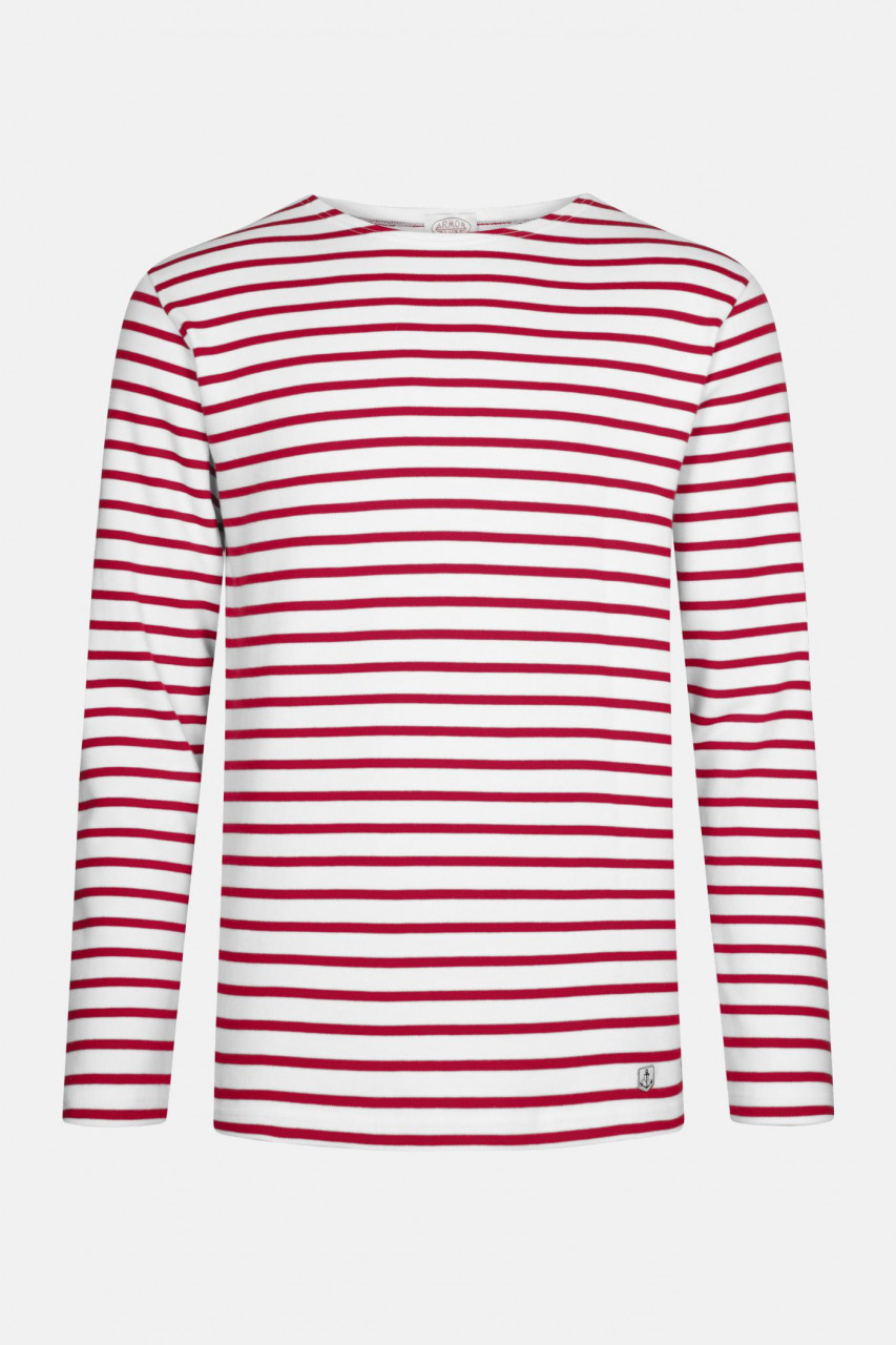 Streifenshirt Weiß Rot Gestreift für Herren von Armor Lux