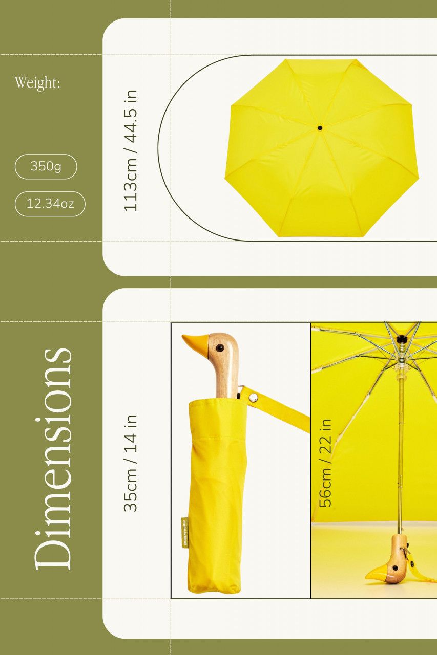 Original Duckhead Regenschirm Gelb