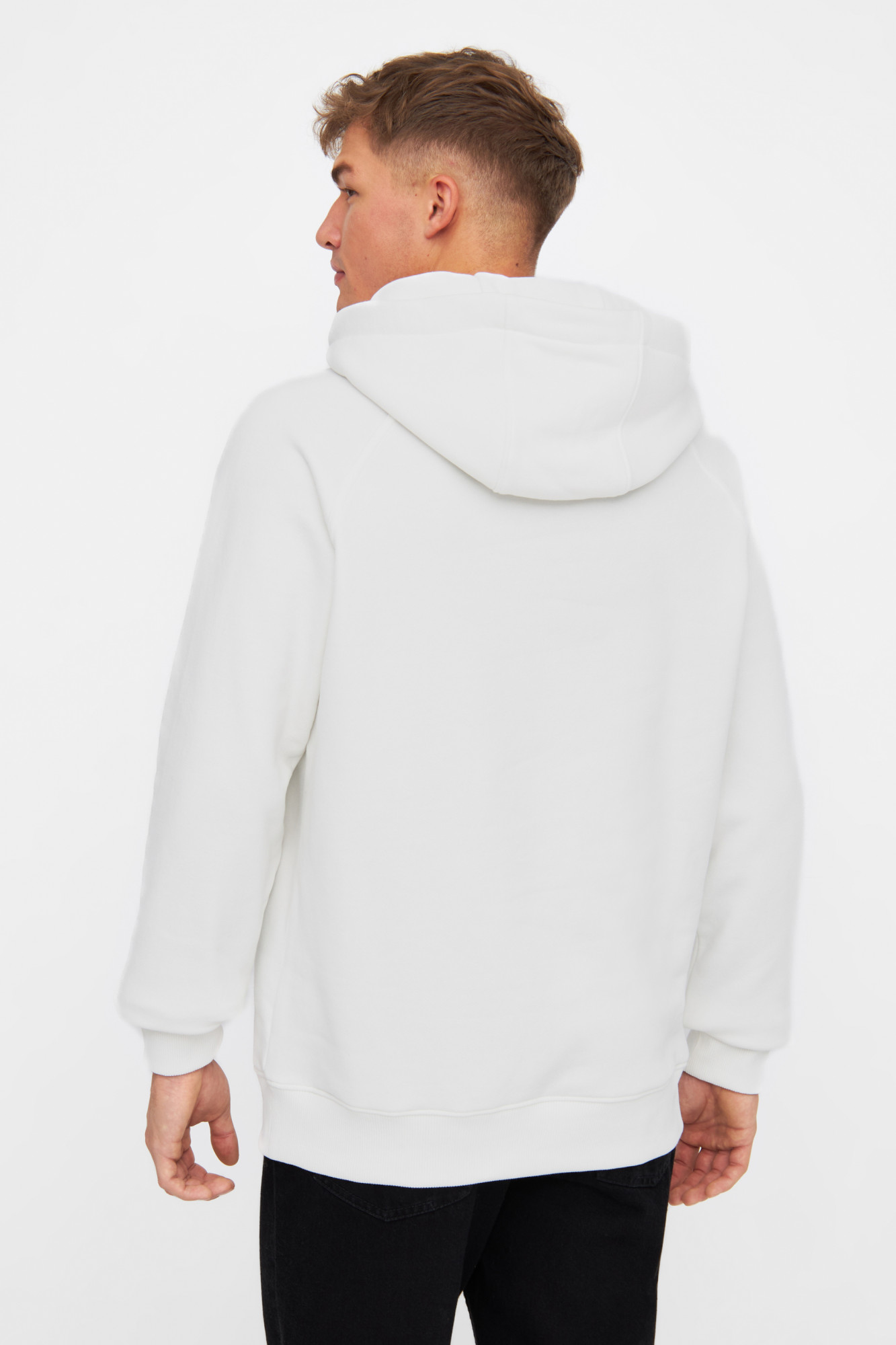 derbe Hoodie weiß - Model - Rückansicht