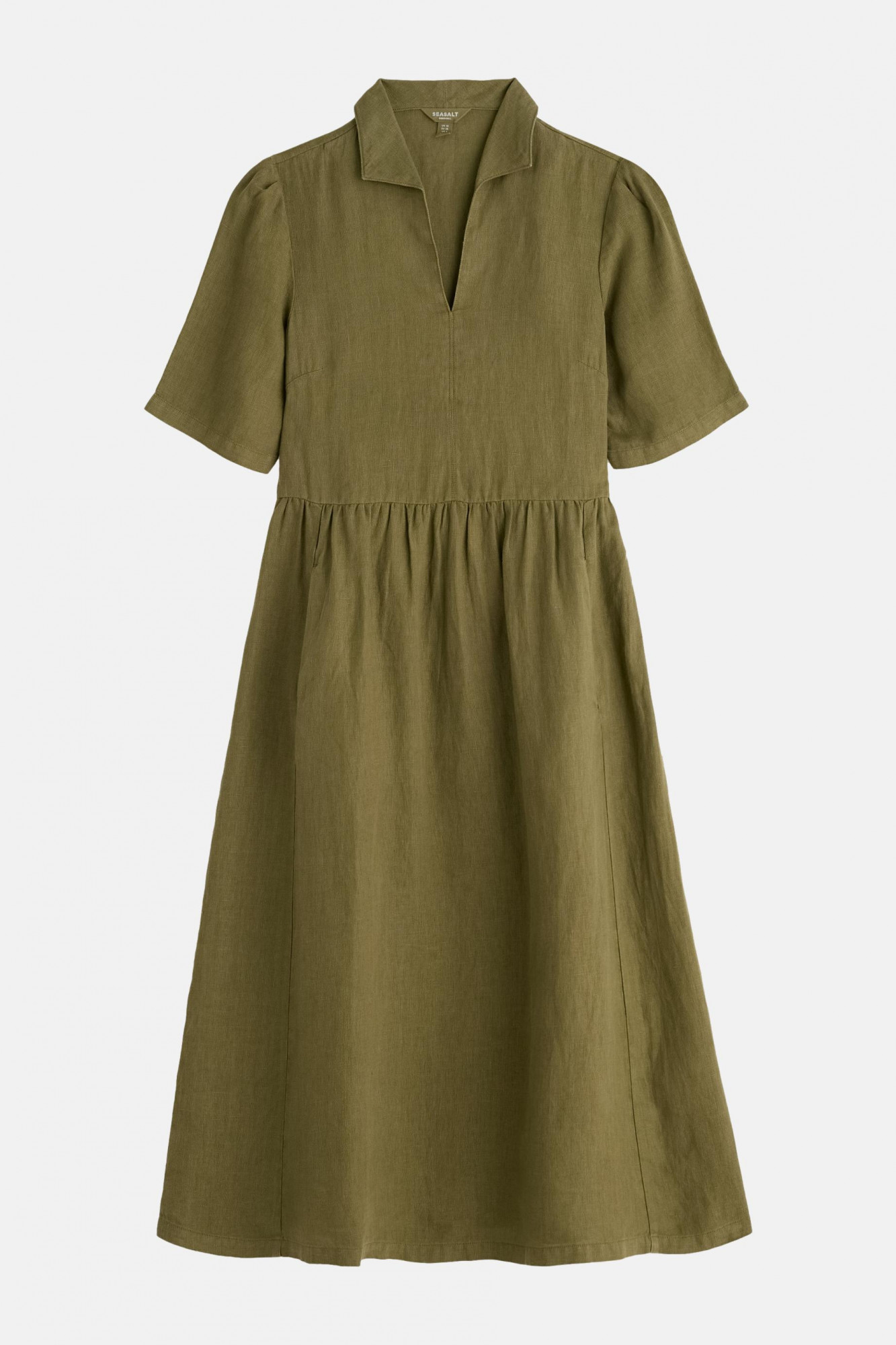 Seasalt Kleid Fen Violet Damen Oliv Grün Leinen Fischer