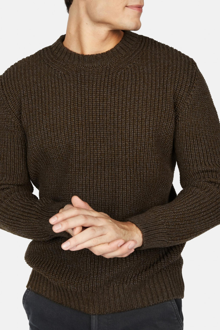 IrelandsEye Pullover Crosshaven Herren Oliv Grün Forest