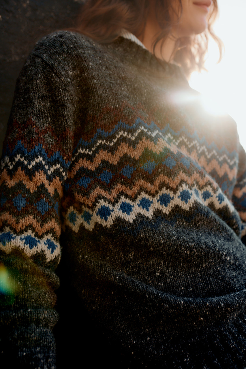 Seasalt Cornwall Pullover Golden Light Damen Grau Blau Braun Fairisle Grafisch