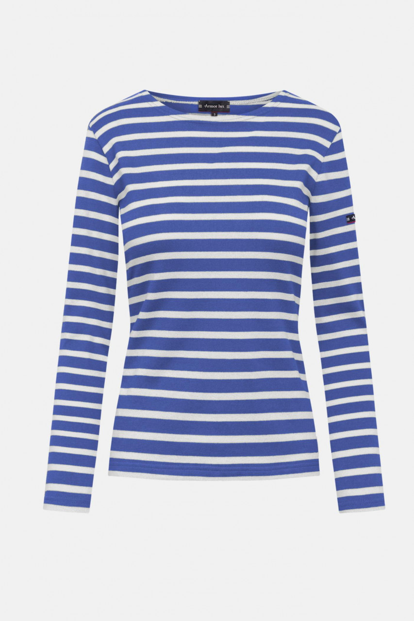 Armor Lux Lesconil Blau Creme Weiß Damen Streifenshirt Obscur Nature
