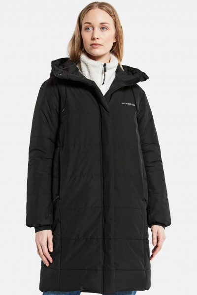 Didriksons Sandra Damen Wintermantel Parka Black Schwarz