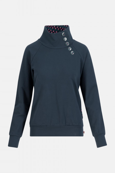 Blutsgeschwister Oh so nett Hooded GOTS Damen Kapuzenpullover Blau Mystery At Night Baumwolle Nachha