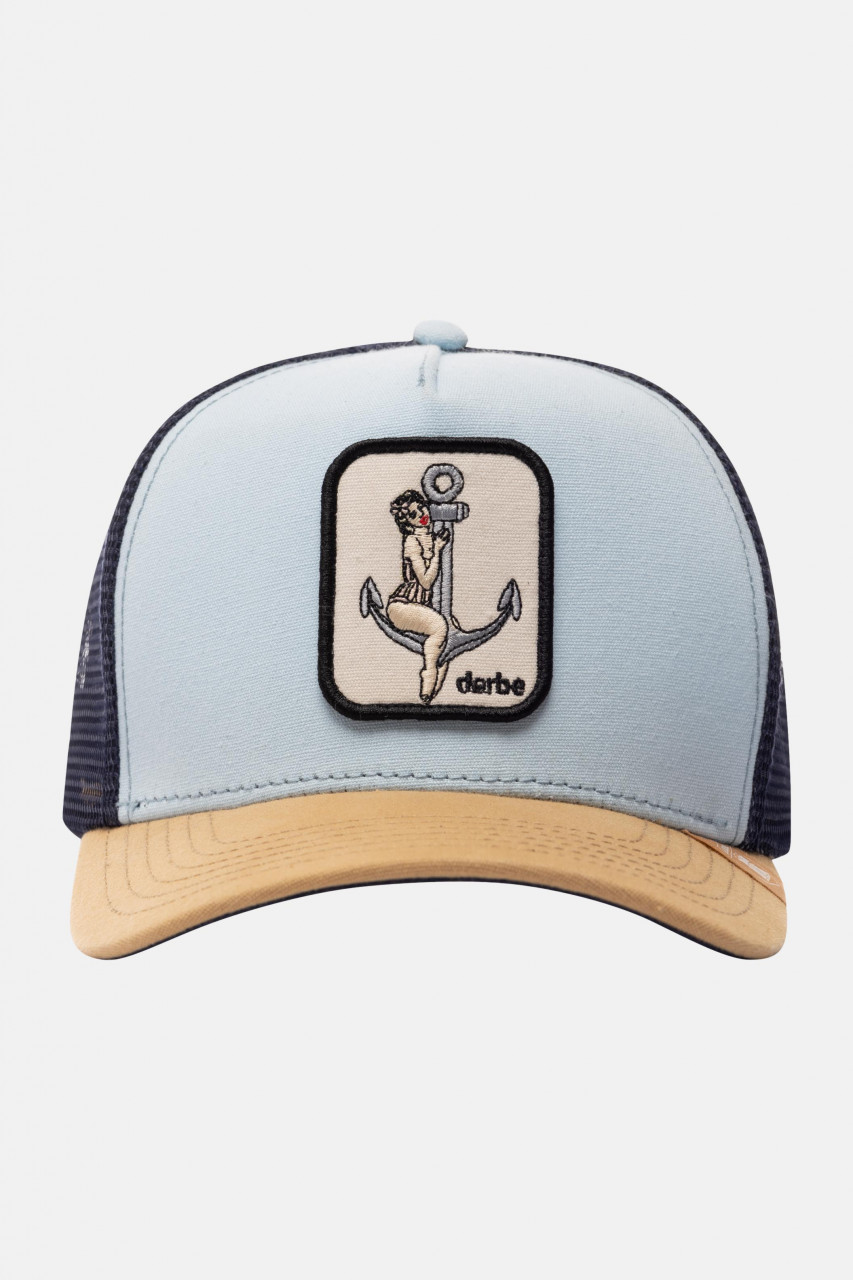 Derbe Cap Trucker Doe Ocker Blau Anker Basecap