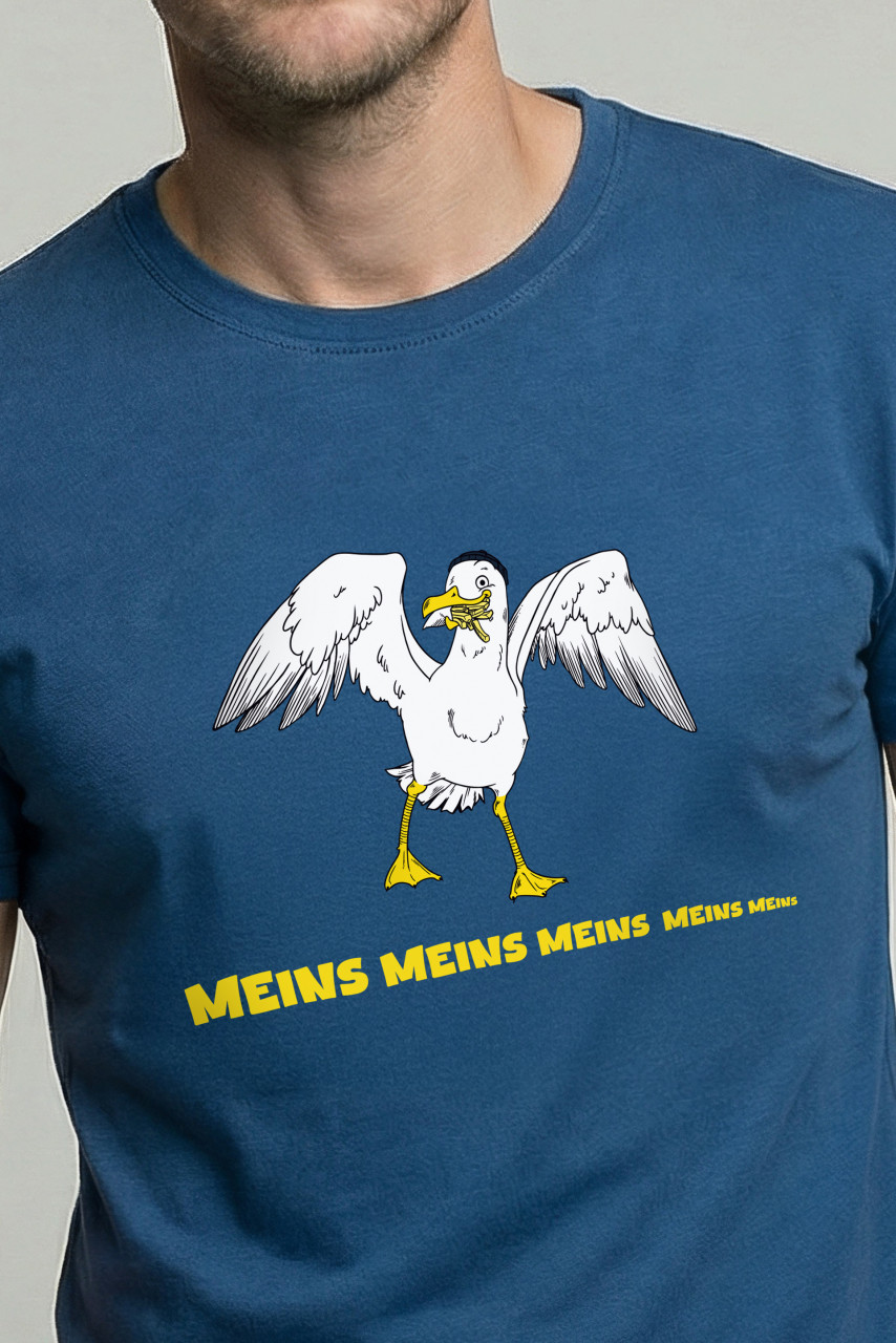 Derbe T-Shirt Meins Herren Blau Möwe GOTS Organic
