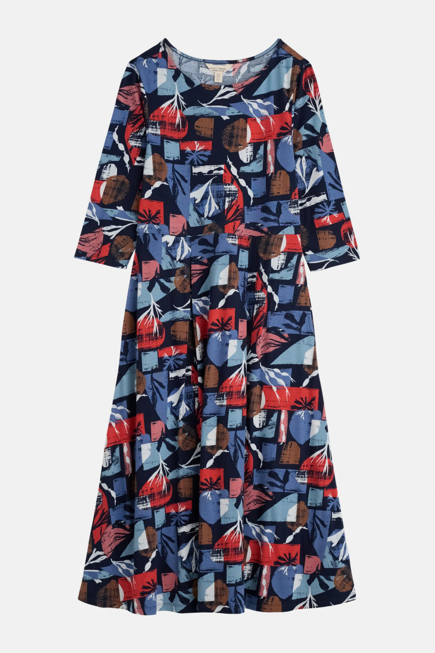 Seasalt Kleid Wild Bouquet Damen Blau Muscheln Grafisch