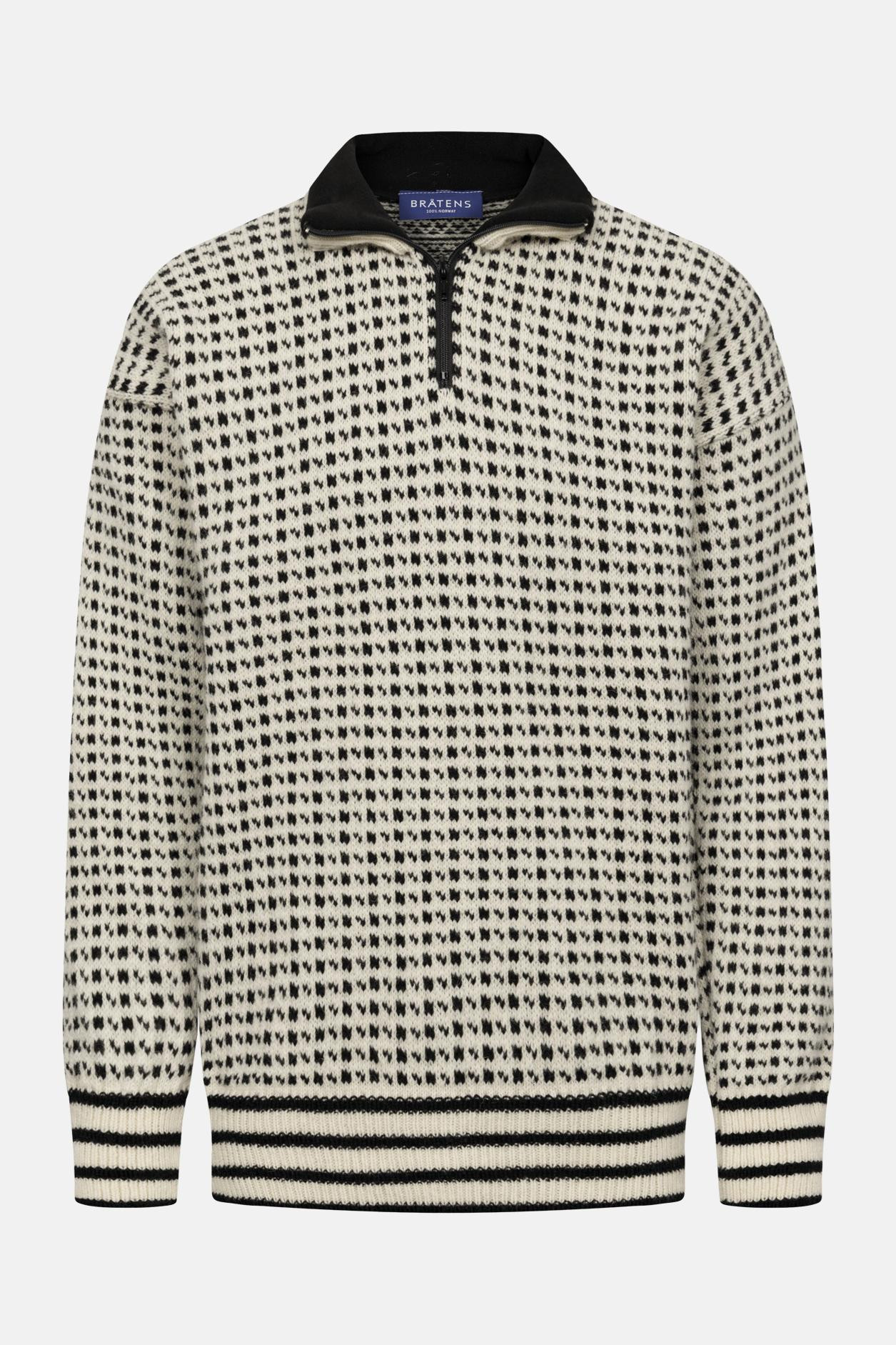 Bratens Isländer Troyer Norweger Weiß Pullover Islandpullover